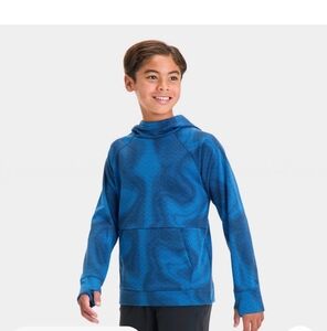 Blue Patterned Hoodie